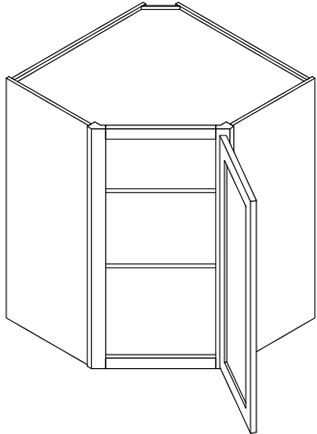 Diagonal Corner Wall Cabinet