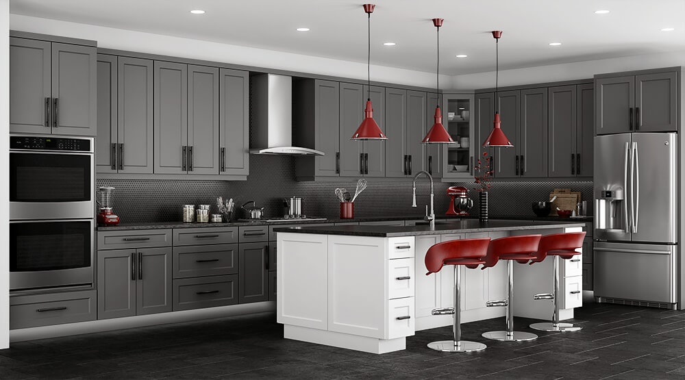 Stone Grey Shaker Kitchen Cabinets