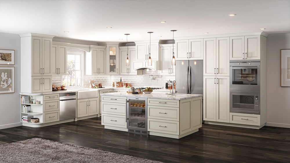 Ostland White Kitchen Cabinets