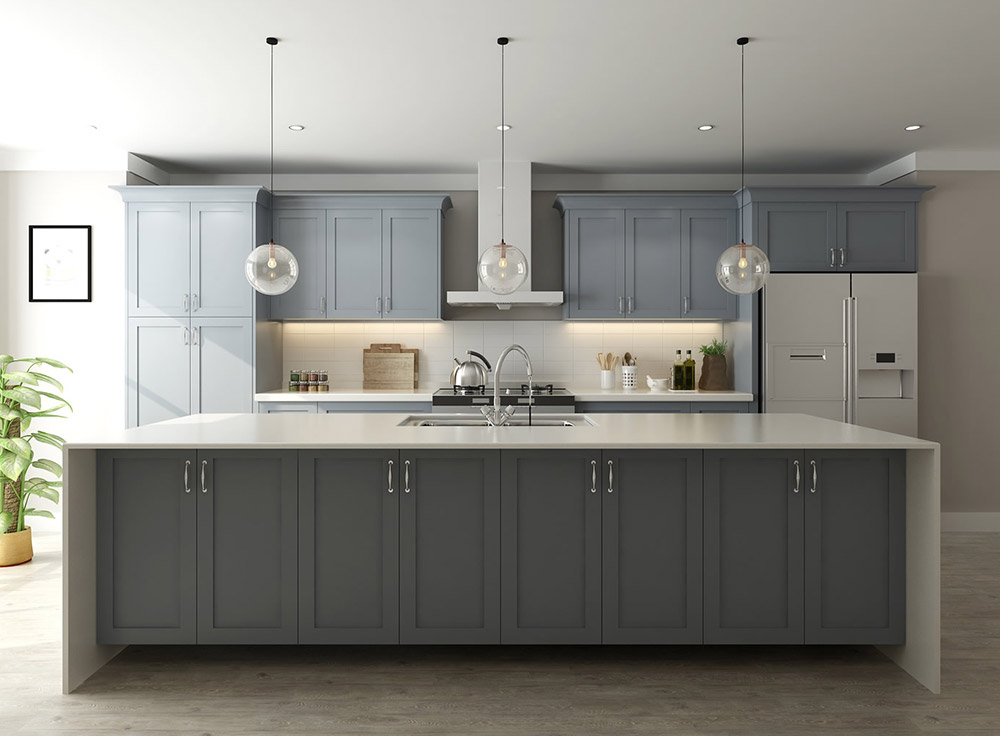 Storm Grey Frameless Kitchen Cabinets