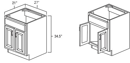 Carolina Hickory 27" Vanity
