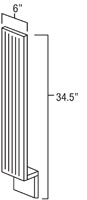 Elegant White Shaker 6" Fluted Base Filler