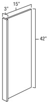 Elegant White Shaker 15" x 42" Wall End Panel