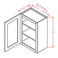 Elegant White Shaker 21" x 30" Wall Cabinet