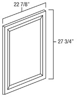 Elegant White Shaker 24" x 30" Decorative Panel