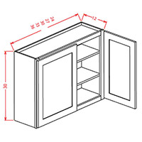 Elegant White Shaker 42" x 30" Wall Cabinet