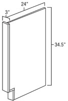 Elegant White Shaker Base End / Dishwasher Panel