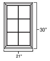 Elegant White Shaker Mullion Door for W2130