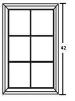 Elegant White Shaker Mullion Door for WDC2442