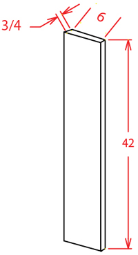 Artisan Shaker Wall Filler - 6"W X 42"H