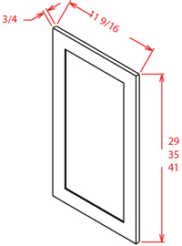 Gunnison Shaker Wall Decorative Door Panel - 11-1/2"W X 29"H