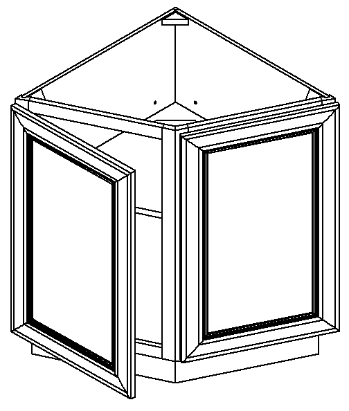Riviera White Base End Cabinet 24"