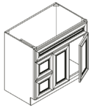 Riviera White Vanity 36" X 21" Doors On The Right
