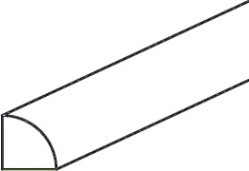 Riviera White Quarter Round Molding 3/4" X 3/4" X 96"