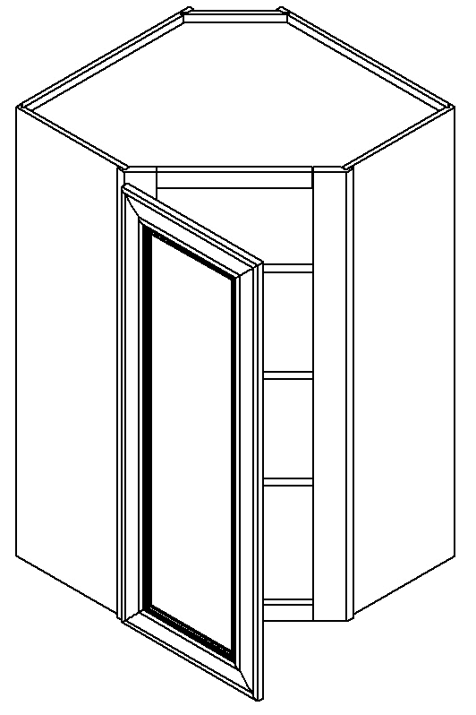 Riviera White Wall Diagonal Corner Cabinet 24" X 42"