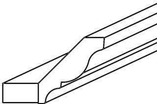 Burnished Brandy Crown Molding 2 1/2" X 96"