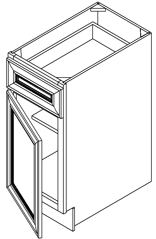 Burnished Brandy Base Cabinet 12"