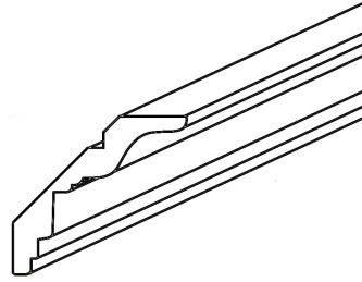 Burnished Brandy Crown Molding 3 1/4" X 96"