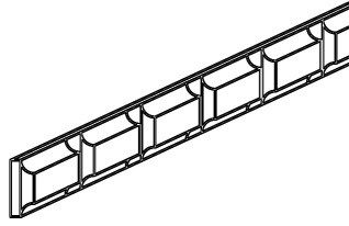 Burnished Brandy Dentil Molding Insert 3/4" X 1/2" X 96"