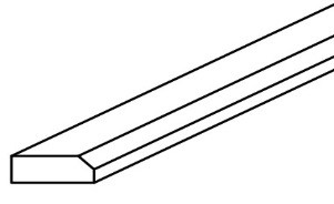 Oxford White Shaker Edge Molding 2 1/4" X 3/4" X 96"