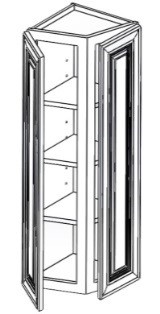 Oxford White Shaker Wall End Cabinet 12" X 42"