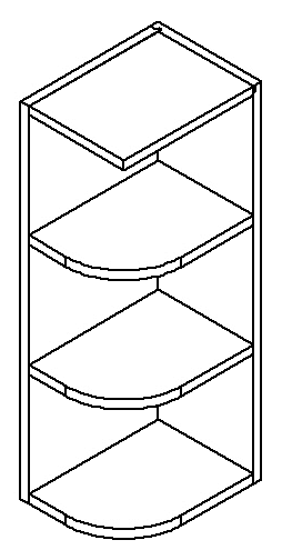 Oxford White Shaker Wall End Shelf 09" X 30"