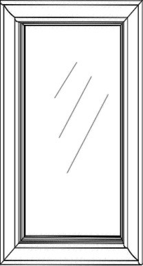 Oxford White Shaker Glass Door 33" X 30" Textured Glass (PAIR)