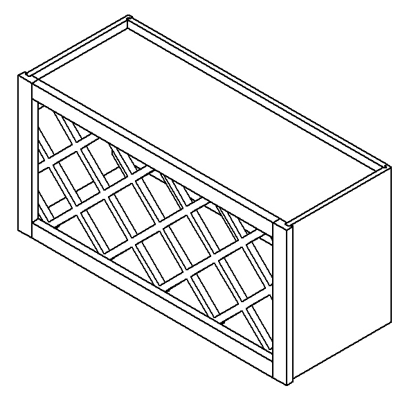 Oxford White Shaker Wine Rack 30" X 15" X 12"