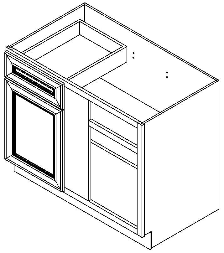 Sable Shaker Base Blind Corner 42"