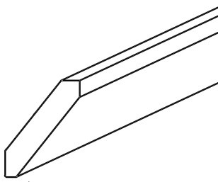 Sable Shaker Angled Crown Molding 3 1/4" X 96"
