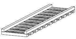Sable Shaker Glass Rack 30" X 12" X 3"