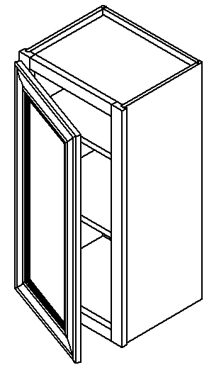 Sable Shaker Wall Cabinet 09" X 30"