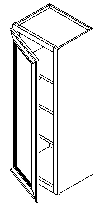 Sable Shaker Wall Cabinet 09" X 42"