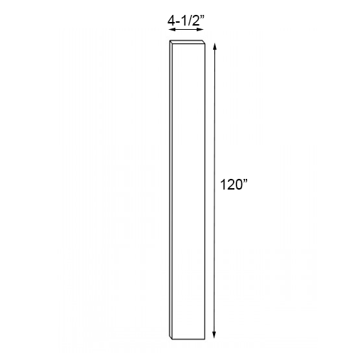 Gloss White Toe Kick - 4-1/2"W x 120"L (Aluminum Alloy)