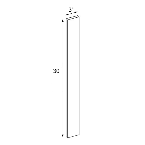 Gloss White Wall Filler - 3"W x 30"H