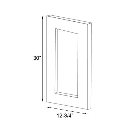 Walnut Frameless Matching Wall End Panel - 12-3/4"W x 30"H