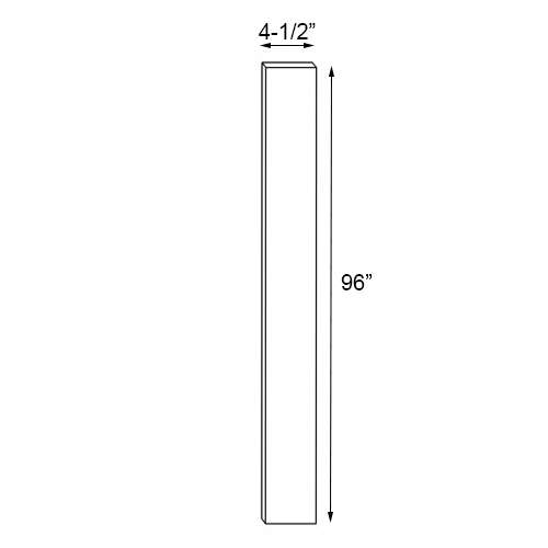 Walnut Frameless Toe Kick - 4-1/2"W x 96"L