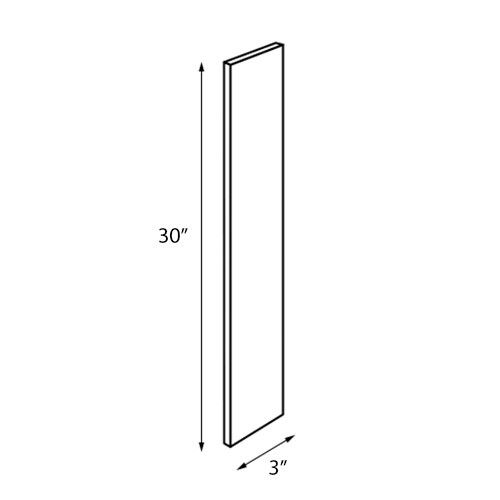 Navy Blue Shaker Wall Filler - 3"W x 30"H