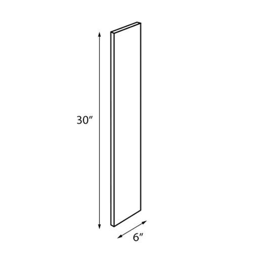 Dove White Wall Filler - 6"W x 30"H
