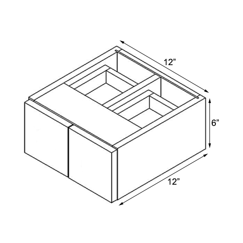 Dove White Wall Small Drawer - 12"W x 6"H