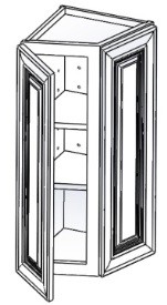 Sable Shaker Wall End Cabinet 12" X 30"