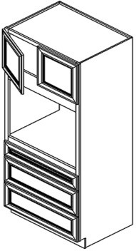 Mahogany Glazed Oven Cabinet 31 1/2" X 84" X 24"