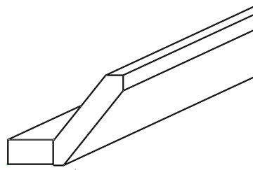 Gainsboro Gray Angle Crown Molding 3 1/4" X 96"
