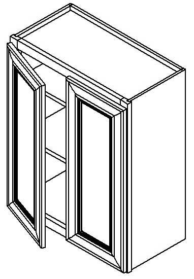 Ostland White Wall Cabinet 24" X 30"