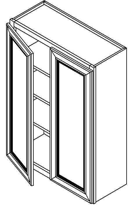 Ostland White Wall Cabinet 27" X 42"