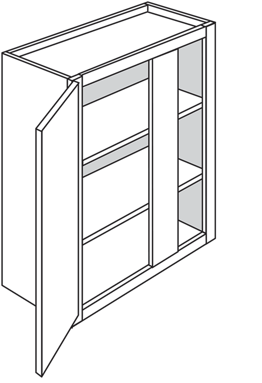 Gladwyne Slab Single Door Blind Wall Cabinet 27"W x 30"H