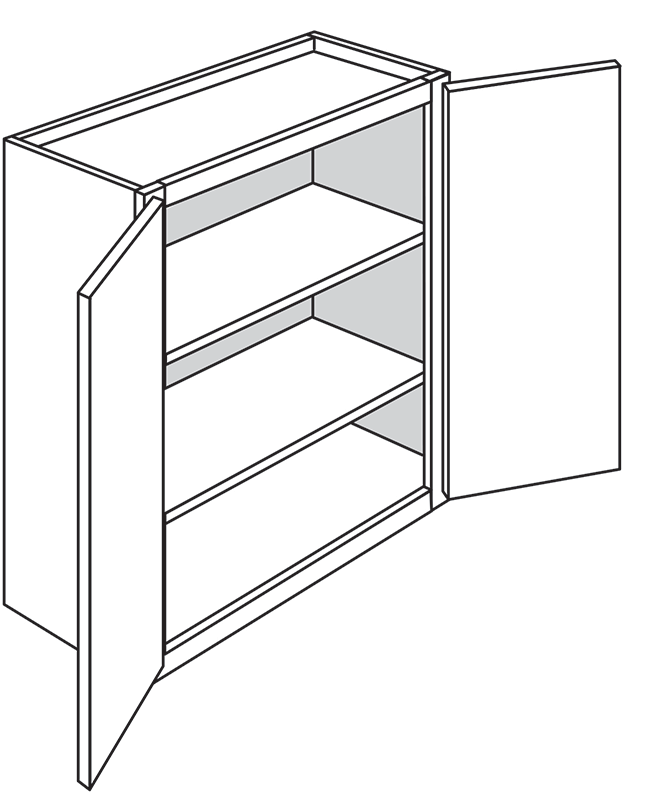 Windon Slab Double-Door Wall Cabinet 30"W x 30"H