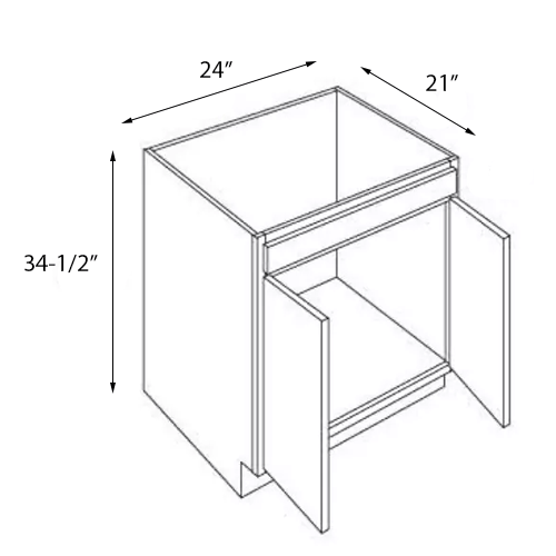 Dove White Vanity - 24"W x 34-1/2"H