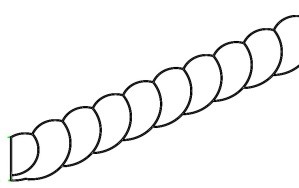 Smokey Grey Rope Molding Insert 3/4" X 1/4" X 96"