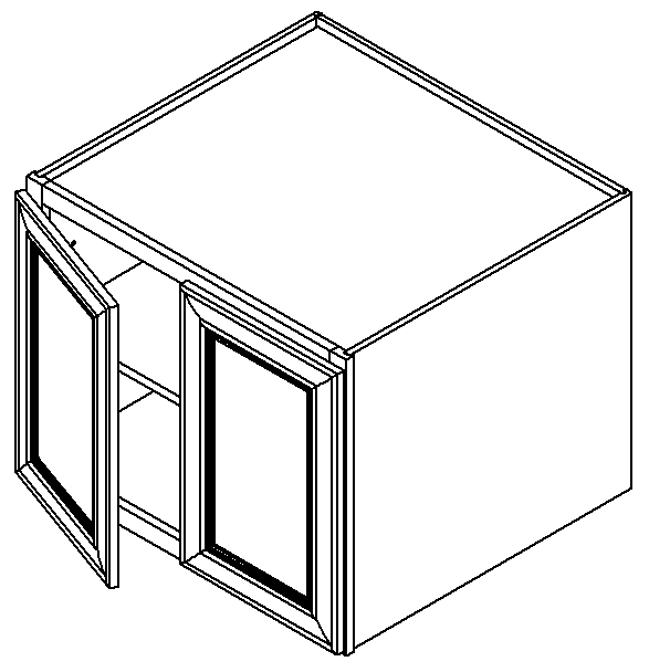 Smokey Grey Wall Cabinet 30" X 24"